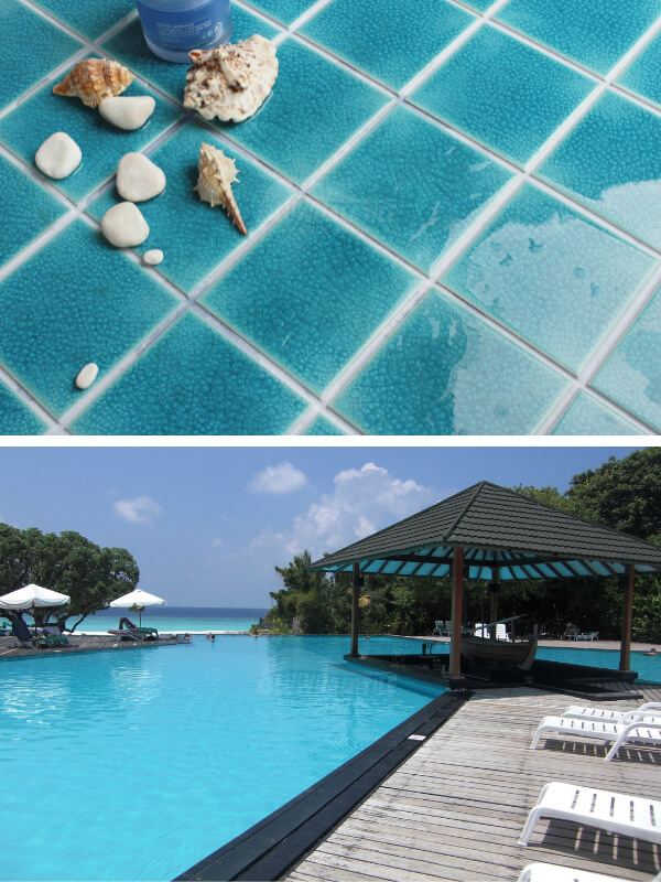 crackle ceramic pool tile