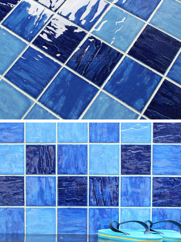 wave pattern ceramic swimming pool tile