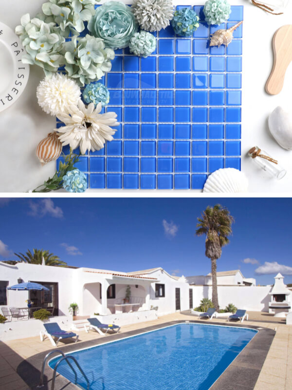 blue pool tiles