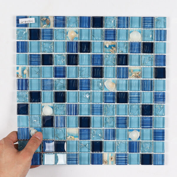 resin crystal glass tile