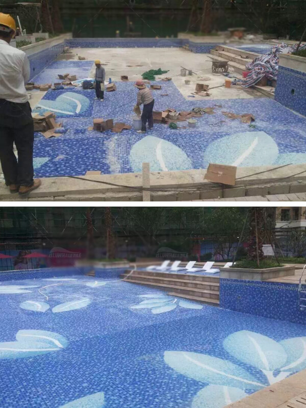custom pool mosaic art design