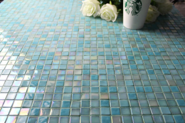 iridescent glass mosaic