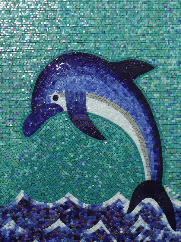 dolphin mosaic art