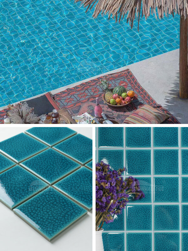 emerald ceramic pool tile