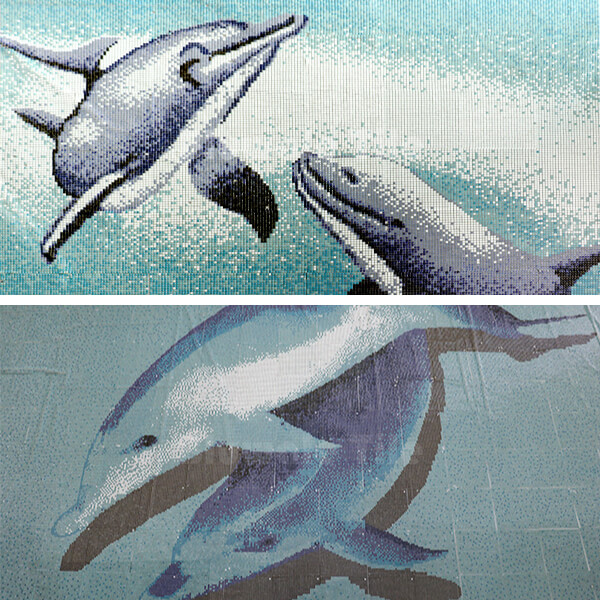 dolphin mosaic pattern for project