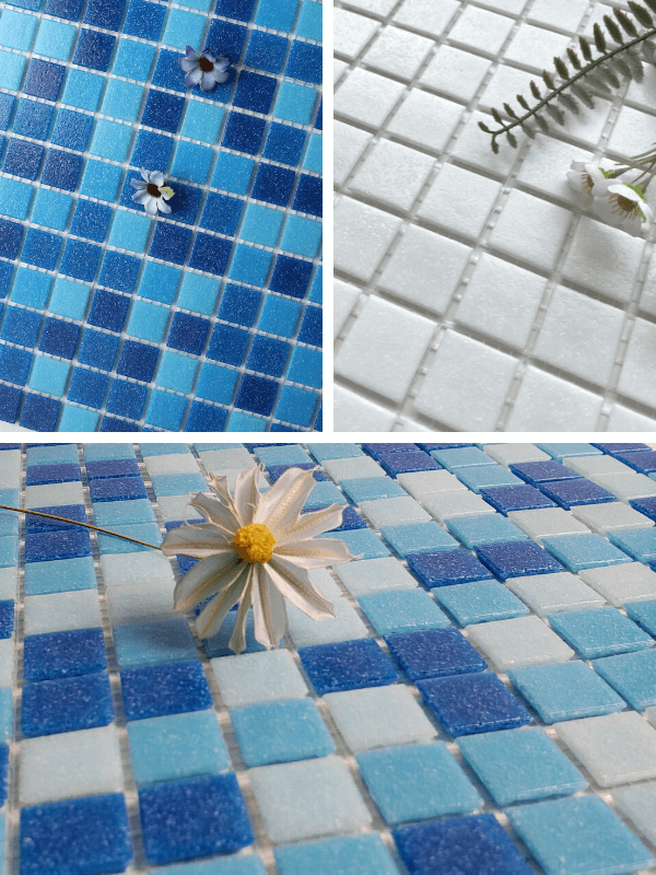 matte glass mosaic for swimming pool