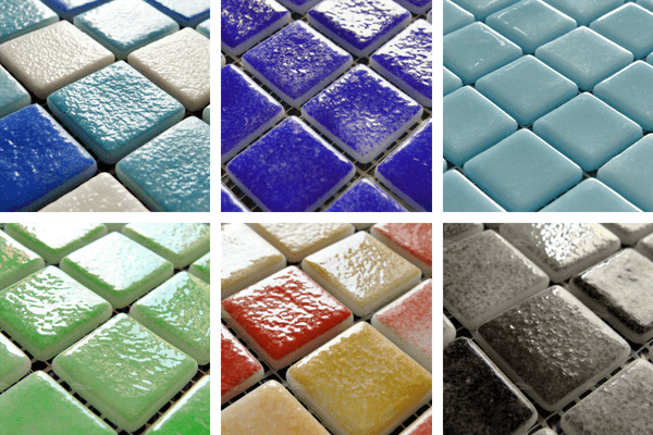 swimming pool tile colours