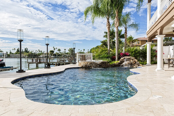 natural stone pool deck tile