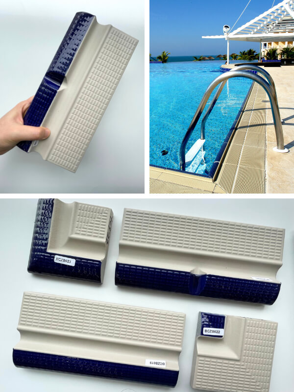 swimming pool edge tiles