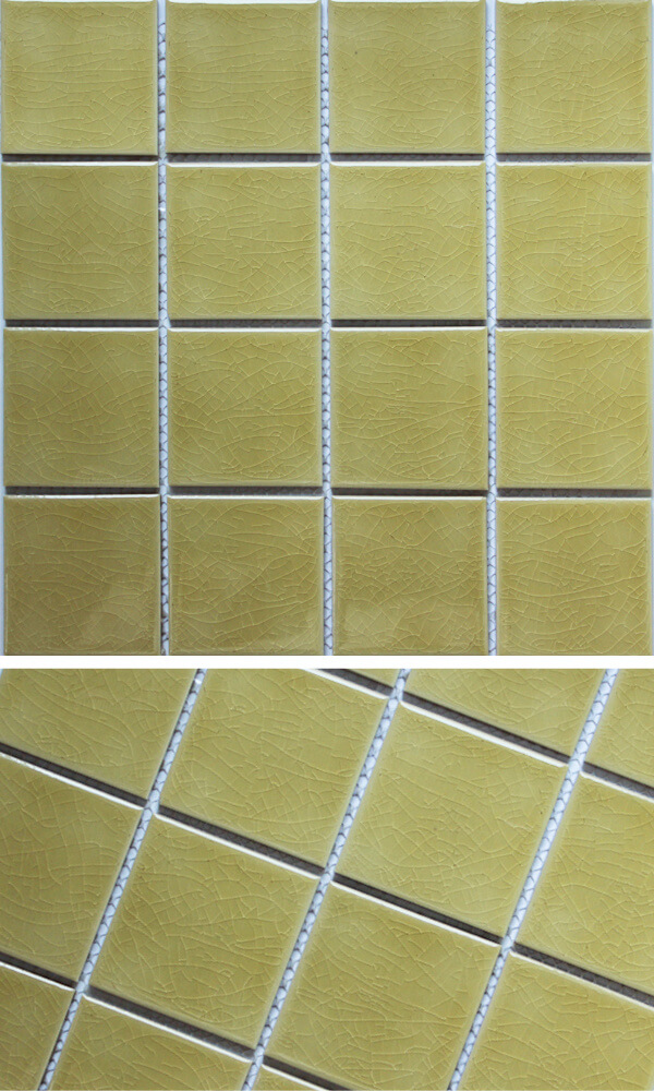 73x73mm Square Porcelain Crackle Yellow COB501X