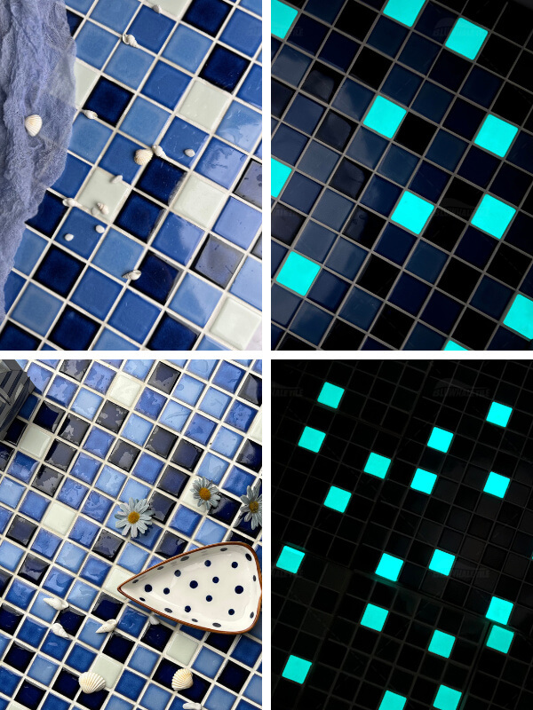 glow in dark pool tile