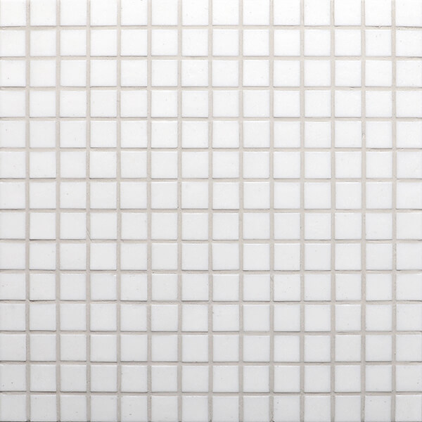 white mosaic pool tiles