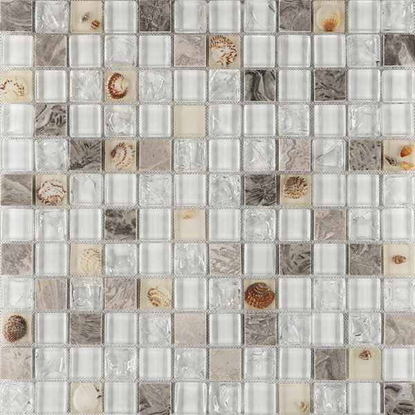 stone natural shell conch glass tile