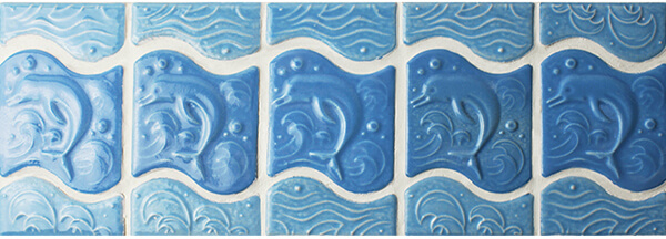 dolphin pool waterline tile