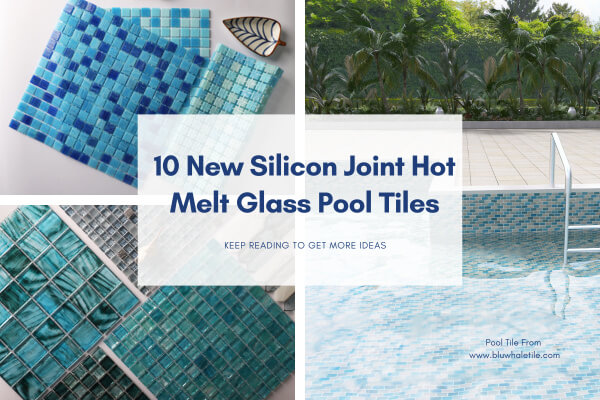 silicon joint back mesh hot melt glass mosaic for pool