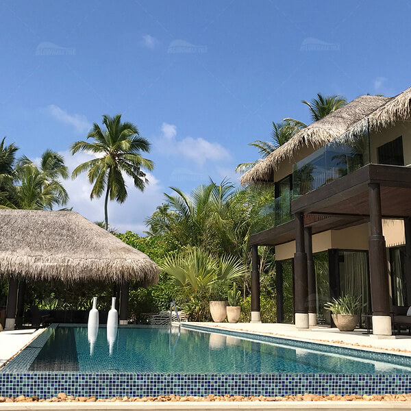 crystal glass pool tile for hotel pool