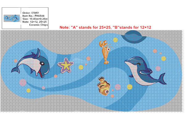 swimming pool dolphin mosaic