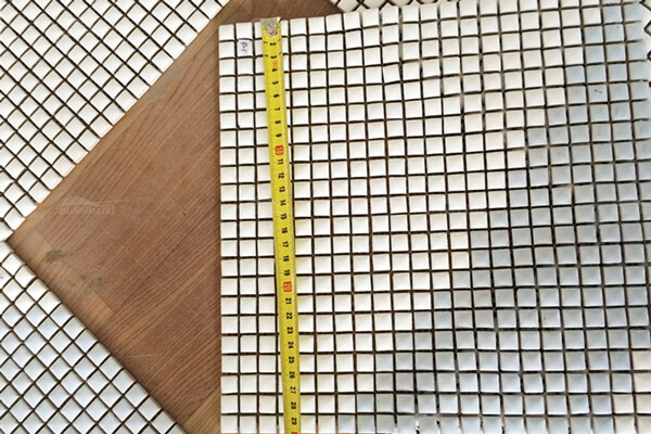 white swimming pool mosaic tile