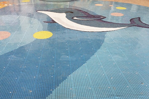 dolphins pattern mosaic art