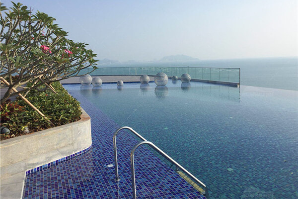 Infinity Rooftop Swimming Pool Ceramic Mosaic Tile