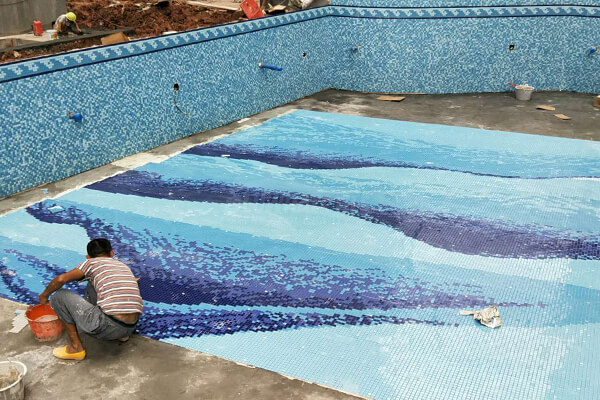 swimming pool mosaic art wholesale
