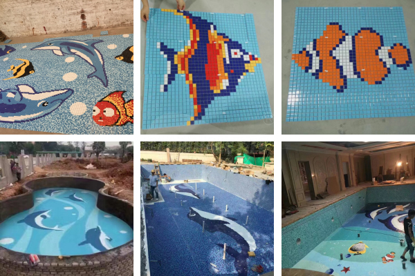 swimming pool mosaic art