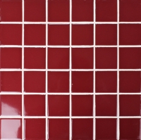 Clássico vermelho brilhante BCK401-Azulejos de mosaico, Mosaico cerâmico, Azulejo de mosaico vermelho, Azulejo de mosaico vitrificado porcelian