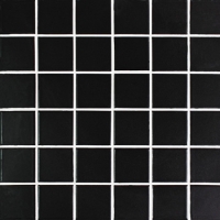 48x48mm Square Matte Porcelain Black BCK101-Mosaic tile, Ceramic mosaic, Black ceramic tile, Decoration ceramic mosaic tile