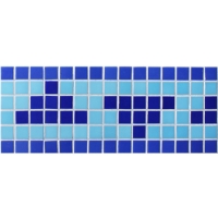 مرز آبی مثلث طراحی BGEB005-کاشی Mosiac، شیشه مرز موزاییک، موزاییک الگوهای مرزی
