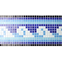 Пограничный синий облако шаблон BGEB002-Мозаика, границы мозаики из стекла, из синего стекла границы мозаики плитки