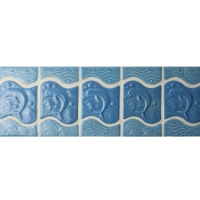 Blue Dolphin Padrão BCZB001-Azulejo da borda, Azulejo cerâmico da borda, Waterline por atacado, Azulejo da telha da linha de água