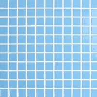 25x25mm Square Glossy Glazed Porcelain Blue BCI604-Mosaic tile, Square ceramic mosaic, Blue mosaic tile for pool design, Glazed pool tiles