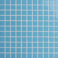 25x25mm Square Glossy Glazed Porcelain Blue BCI606-Mosaic tile, Ceramic mosaic, Ceramic pool mosaic tiles, Pool tiles at Bottom Price 