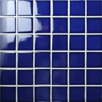 48x48mm Square Glossy Crystal Glazed Porcelain Cobalt Blue BCK613-Mosaic tiles, Ceramic mosaic, Porcelain pool tiles manufacturers