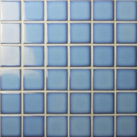 48x48mm Square Glossy Crystal Glazed Porcelain Blue BCK615-Mosaic tiles, Ceramic mosaic, Light Blue swimming pool tiles