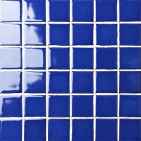 48x48mm Square Glossy Crystal Glazed Porcelain Dark Blue BCK636-Mosaic tiles, Ceramic mosaic tiles, Pool mosaic tiles for sale