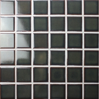 Fambe Noir BCJ301-Tuile mosaïque, Tuile noire pour dosseret de cuisine, Tuile mosaïque piscine bon marché