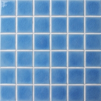 冷冻浅蓝色BCK643-水池瓷砖，陶瓷马赛克瓷砖，裂纹游泳池马赛克瓷砖