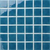 48x48mm Ice Crackle Surface Square Glossy Porcelain Blue BCK644-Pool tiles, Ceramic mosaic, Cracked mosaic tiles for swimming pool