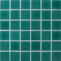 48x48mm Ice Crackle Surface Square Glossy Porcelain Green BCK702-Pool tiles, Pool mosaics, Ceramic mosaic, Buy ceramic mosaic tiles