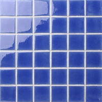 48x48mm Ice Crackle Surface Square Glossy Porcelain Dark Blue BCK645-Mosaic tile, Ceramic mosaic, Swimming pool mosaic, Pool mosaics for sale
