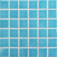 Frozen Bleu clair BCK647-Tuiles de piscine, Pièces de mosaïque en céramique, Fournitures de mosaïques en céramique craquelées