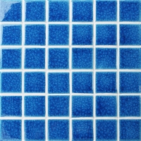 48x48mm Ice Crackle Surface Square Glossy Porcelain Blue BCK651-Pool tiles, Ceramic mosaic backsplash, Ceramic mosaic pool tiles