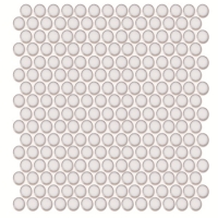 Penny Rond Blanc BCZ901-Piscine mosaïque, piscine mosaïque, mosaïque en céramique, blanc carrelage mosaïque ronde