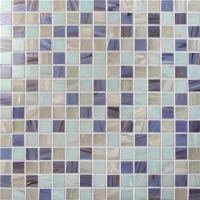 20x20mm Square Matte Hot Melt Glass Iridescent BGE008-Pool tile, Glass mosaic, Glass mosaic backsplash tile 