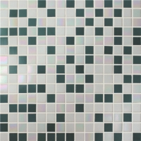 20x20mm Square Hot Melt Glass Iridescent Blue Mix BGE011-Mosaic tile, Glass mosaic, Glass mosaic backsplash, Custom glass mosaic pools