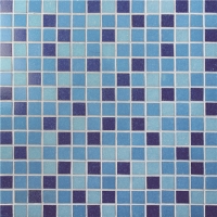 20x20mm Square Hot Melt Glass Iridescent Blue Mixed BGE015-Pool tiles, Pool mosaic, Glass mosaic, Glass mosaic for bathroom