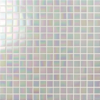 20x20mm Sauqre Hot Melt Glass Rainbow Iridescent White BGE901-Mosaic tile, Glass mosaic, White glass mosaic for bathroom, Pool glass mosaic tile