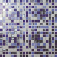 Jade Azul Oscuro BGC001-Azulejo de mosaico, Mosaico de cristal, Azulejo de mosaico de piscina al por mayor, Azulejo de piscina azul