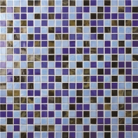 15x15mm Sauqre Hot Melt Glass Iridescent Mixed Dark Blue BGC005-Mosaic tile, Glass mosaics, Pool glass mosaic tile, Blue glass mosaic tile backsplash